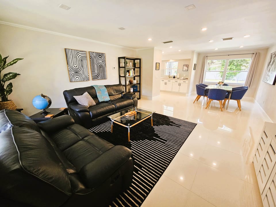 Living Room Flows into Dining Area for Open Concept Living