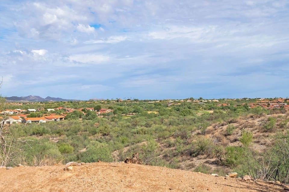Private backyard with unobstructed views