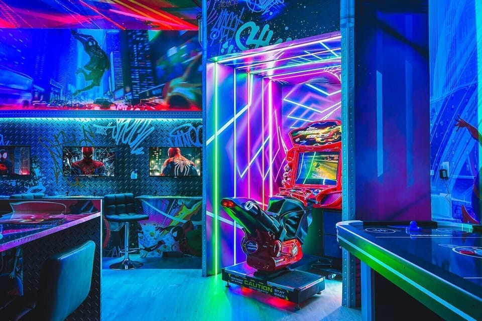 Incredibly custom Spider Man Arcade Room