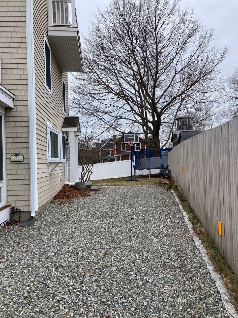 Driveway on beach side (there is also a road behind house for parking)