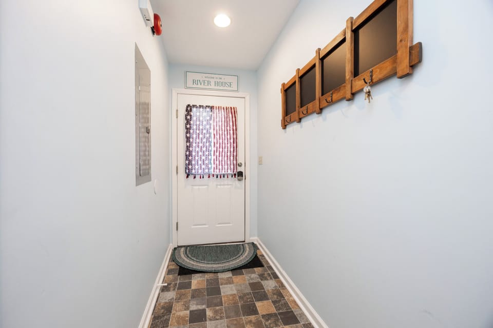 Boathouse front door and entryway