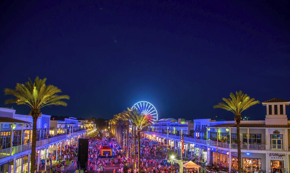 Also 6 miles away, The Wharf offers shopping, dining, a marina, concerts, and a dazzling Ferris wheel.