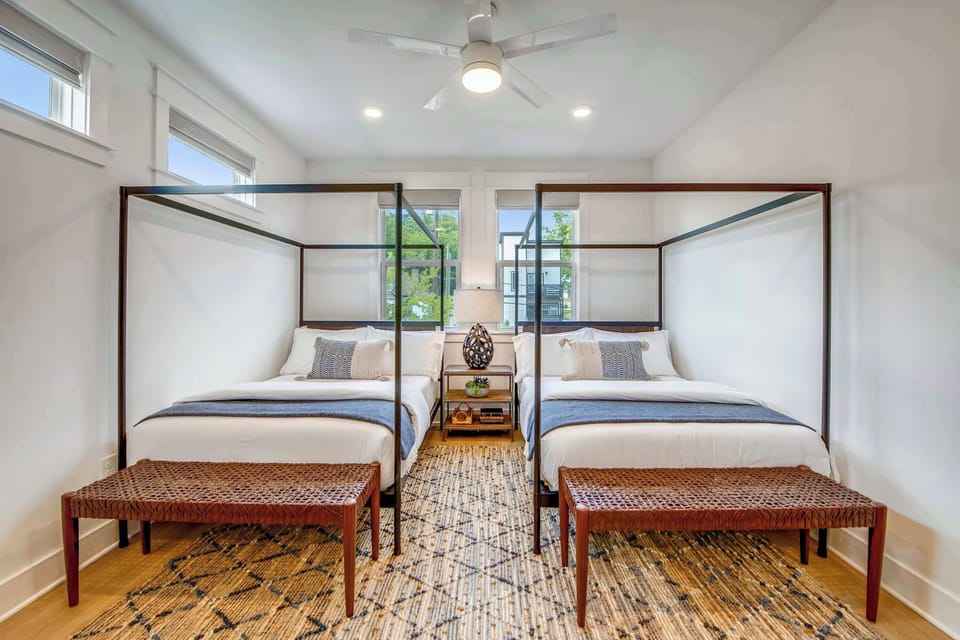 Bedroom Two | Two Full Beds | Ensuite Bathroom | Second Floor | Unit A