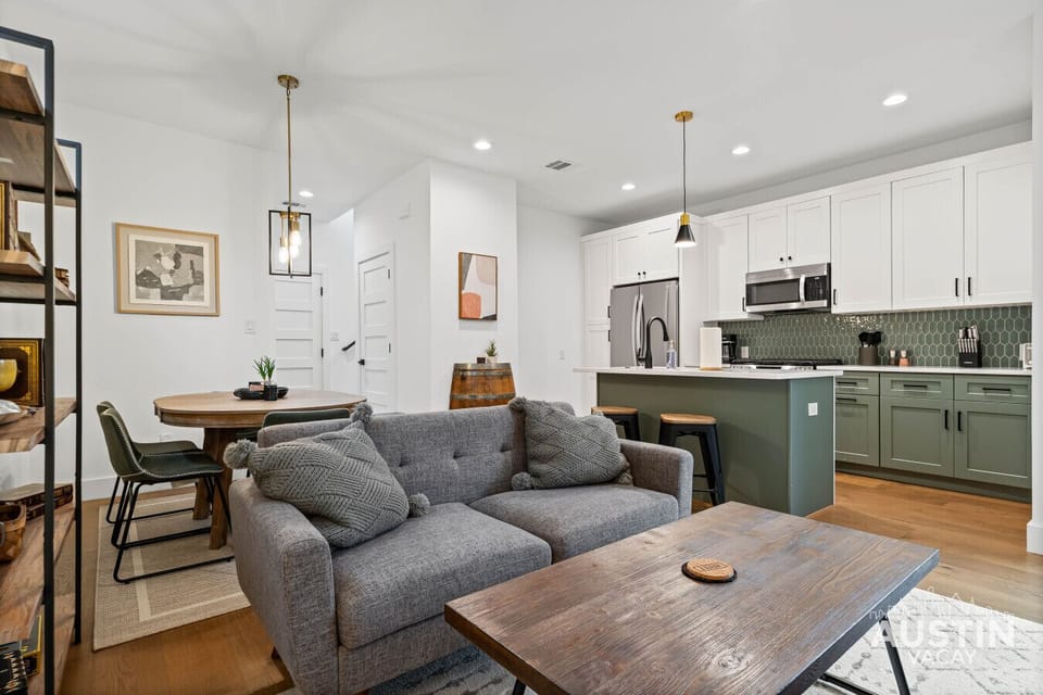 Coffee is steps away from the couch. Commute time: 3 seconds.