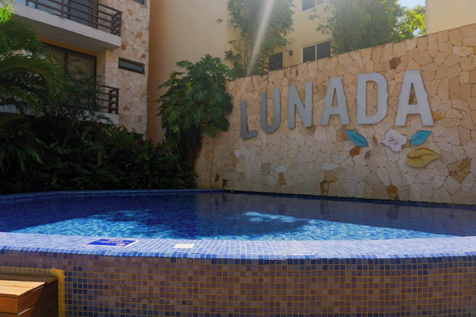 Property entrance and pool 