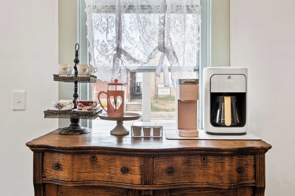Interior: A cute coffee area for sweet morning vibes.