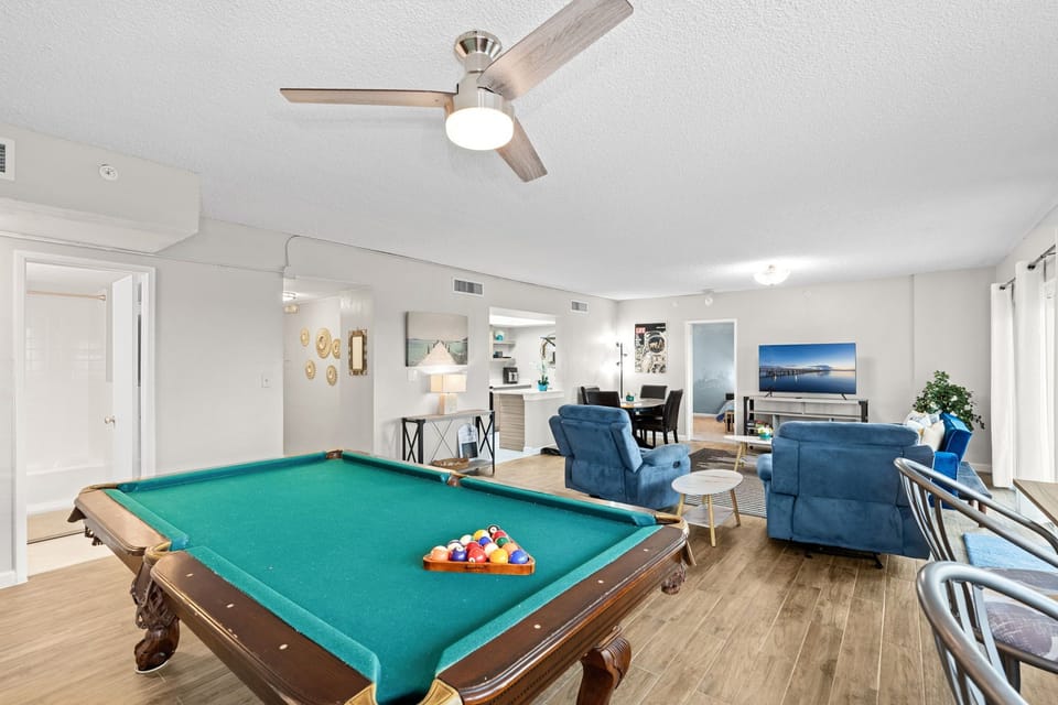 Large pool table to challenge you friends & family