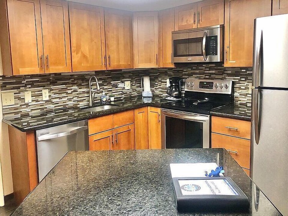Well-appointed kitchen.