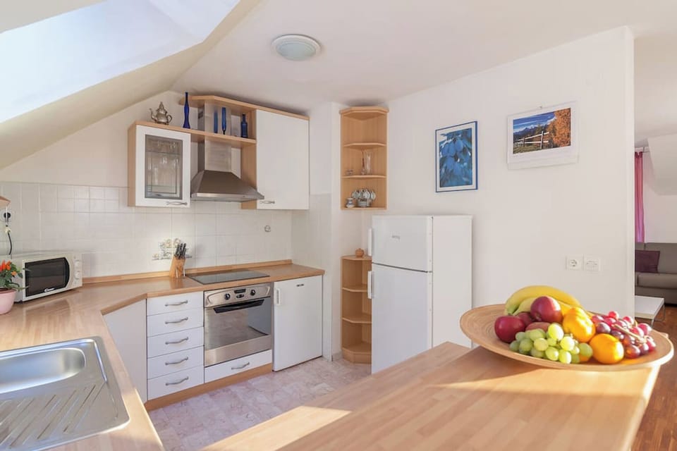 The kitchen is large and fully equipped.