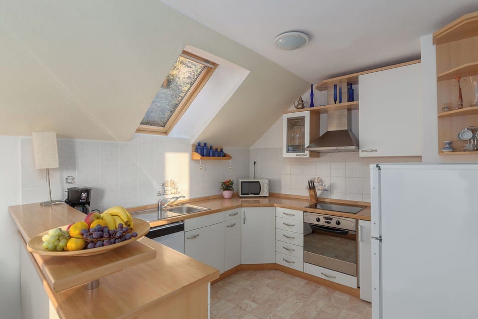 The kitchen is large and fully equipped.