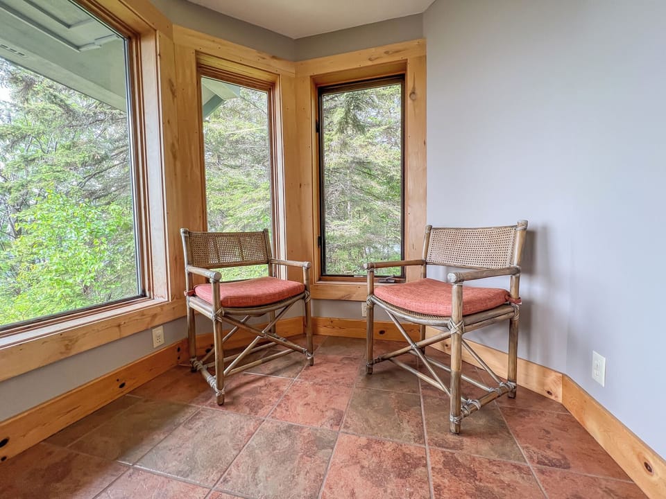 The sitting area in the first bedroom.