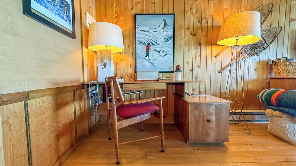 Office area in the living room.