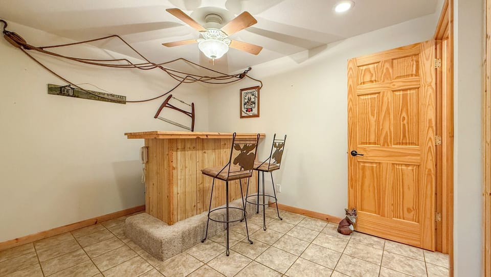 Bar area in the lower level.