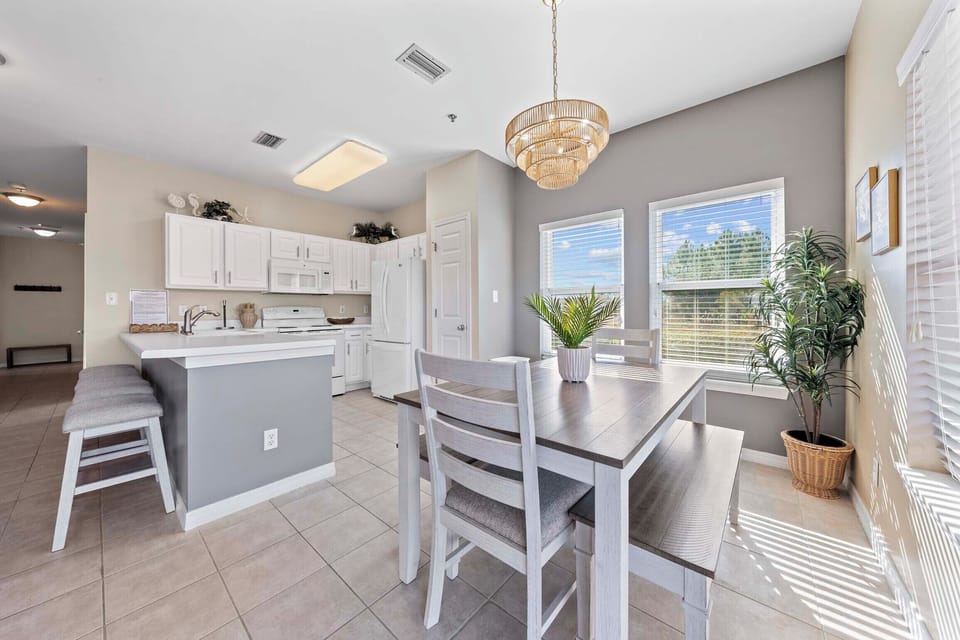 Dining and kitchen area