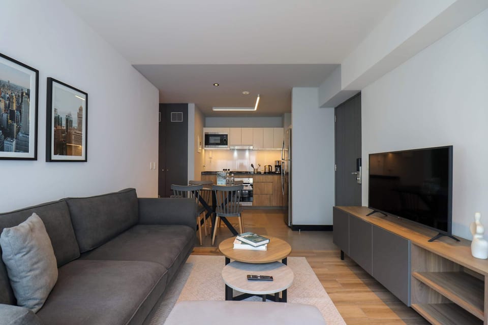 Cozy living room with TV