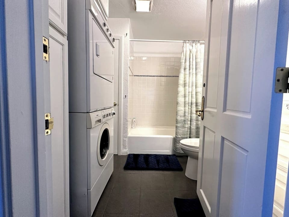Washer and dryer in bathroom