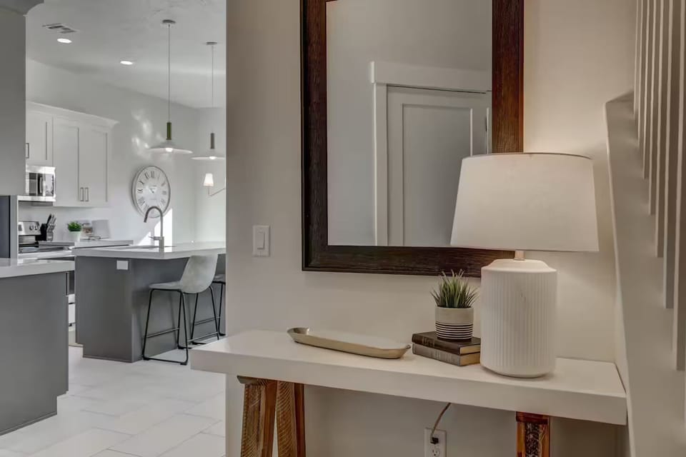 Open concept kitchen, dining and living area on the main level and upstairs are 3 bedrooms, 2 bathrooms, laundry room and large living area.