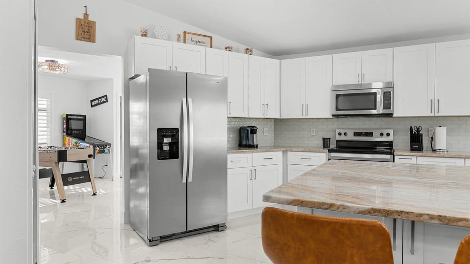 Spacious layout and large fridge make meal prep a breeze