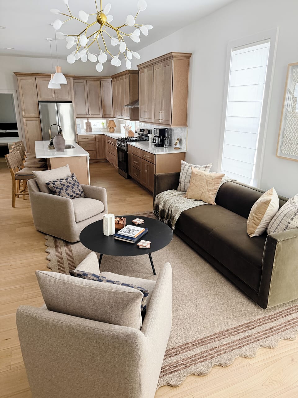 Open concept layout so everyone can mingle and stay connected.