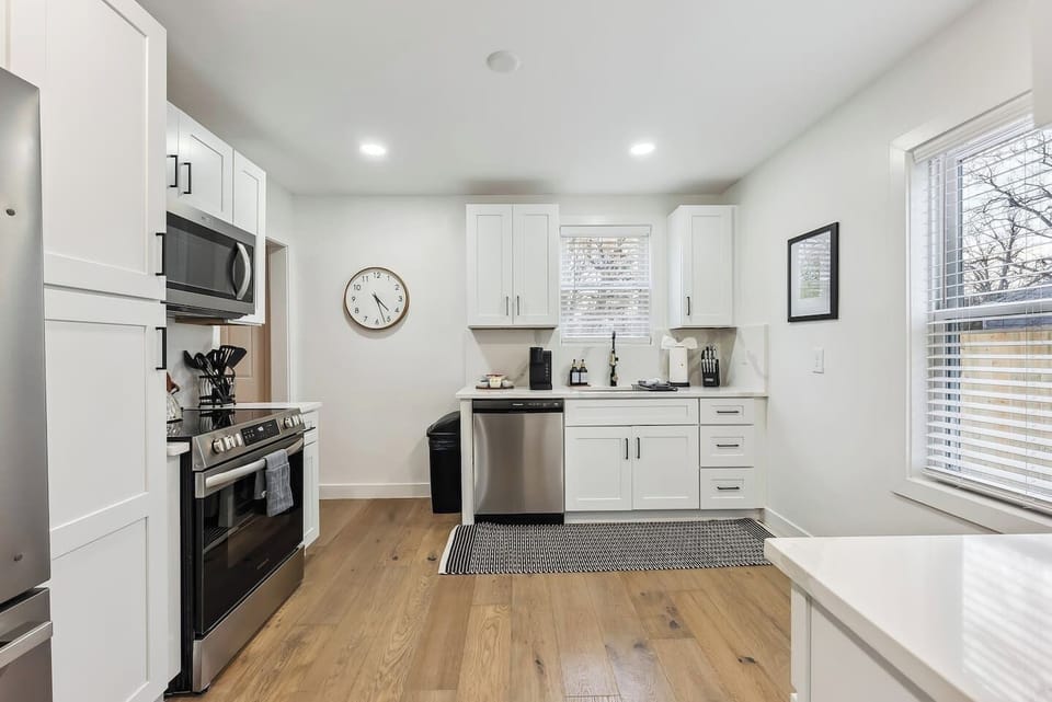Bright and open kitchen with every modern convenience.