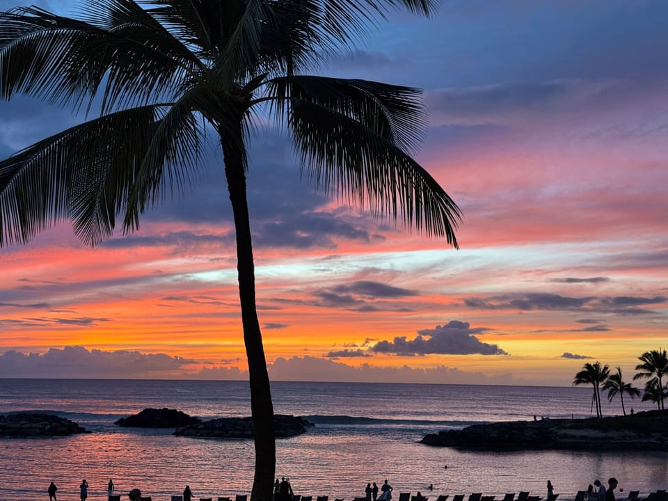 Sunset from one of the four lagoons
