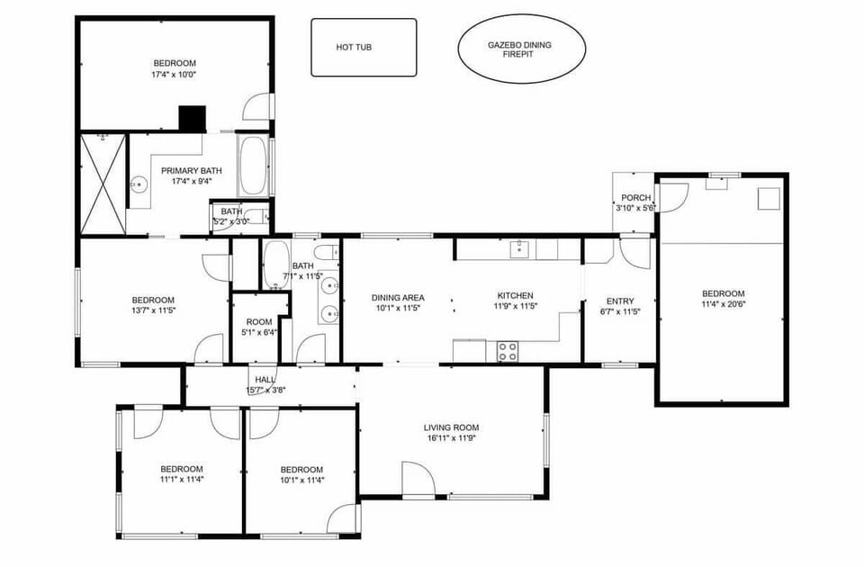 5 bedroom floor plan