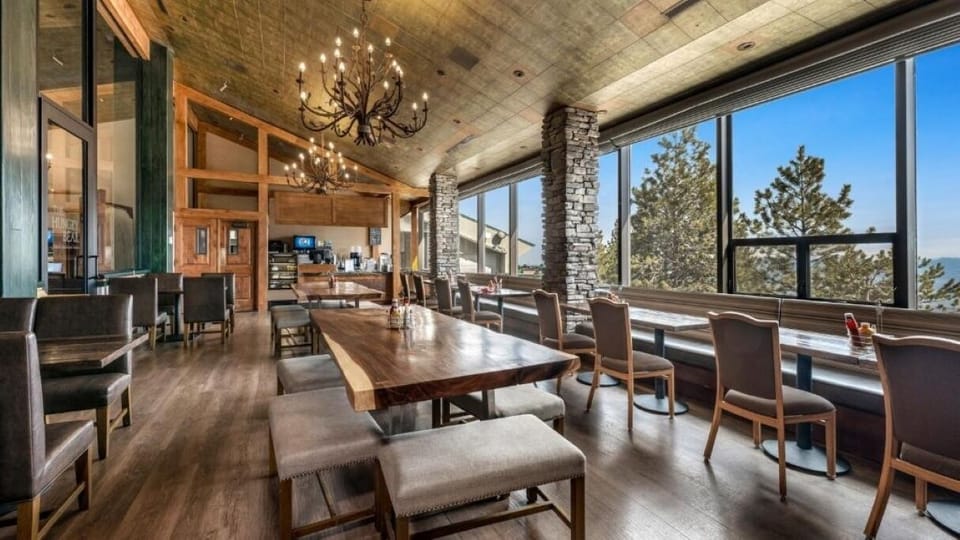 Savor scenic meals in a soaring dining room with views.