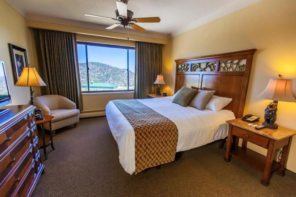 Wake up to sweeping views from your serene king retreat.
