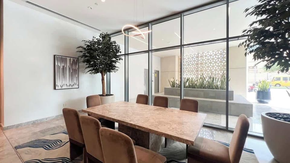 Shared space with flexible seating and style that works for both fun and business