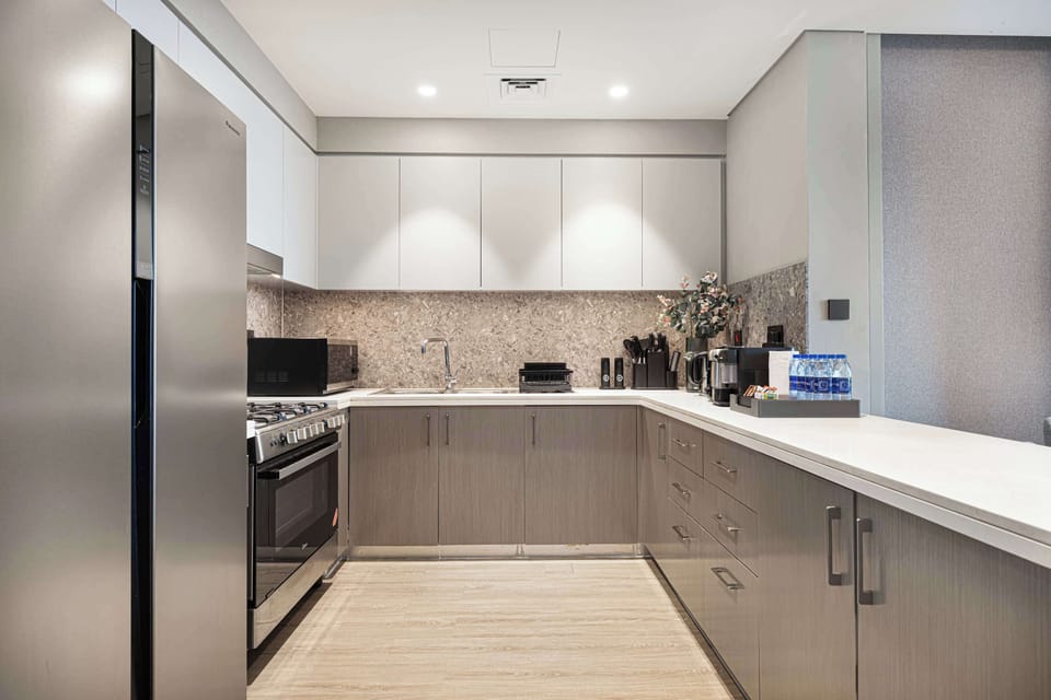 Bright kitchen corner with all essentials ready