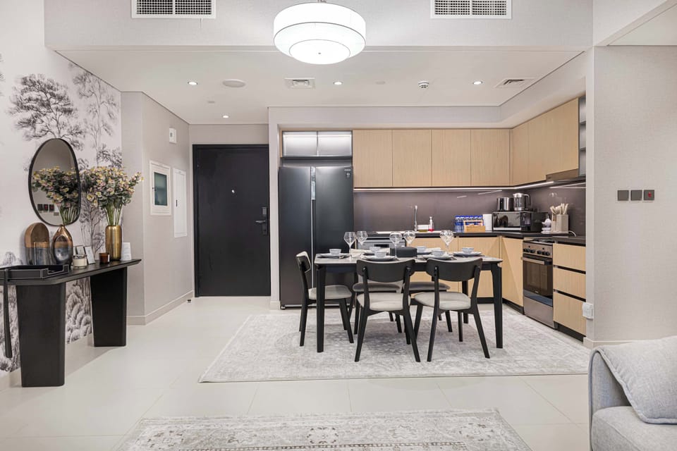 Bright open-layout with cozy lounge, modern kitchen, and stylish dining—your ideal home-away-from-home.