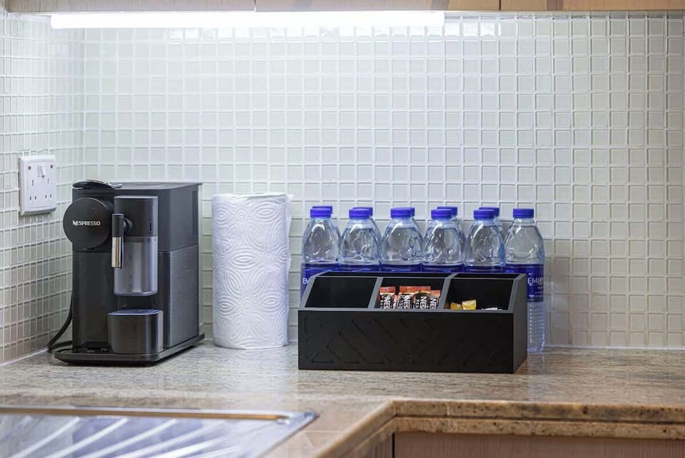 Start your morning right with a toaster and coffee machine, perfect for a quick breakfast