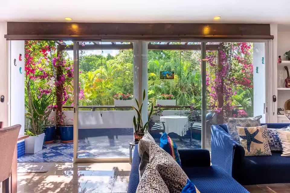 View of balcony from interior