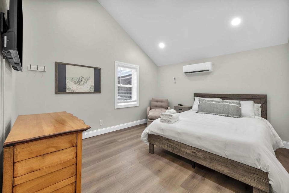 Simple, clean, and cozy. Your peaceful spot to rest upstairs.