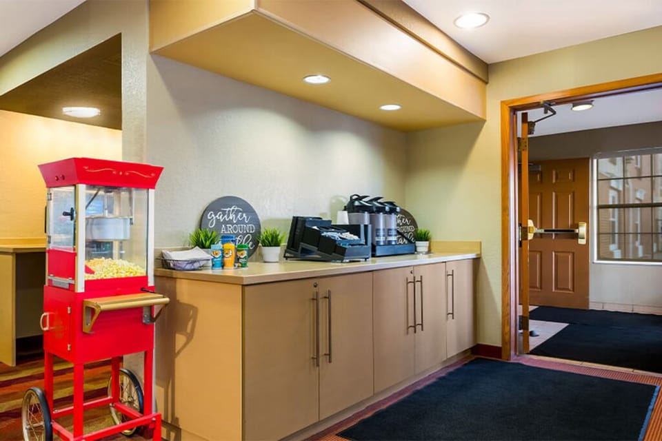 Start mornings with fresh coffee and easy grab-and-go snacks.