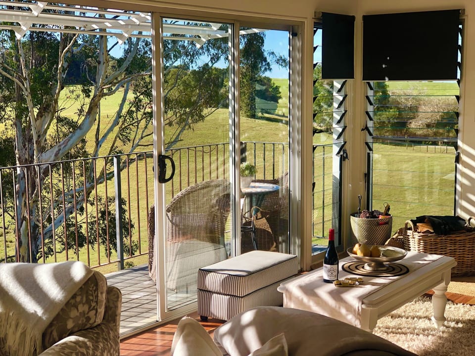 Looking to the farm views from living area. 