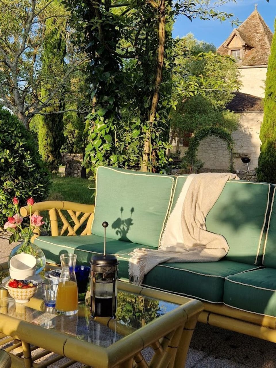 Outdoor lounge area