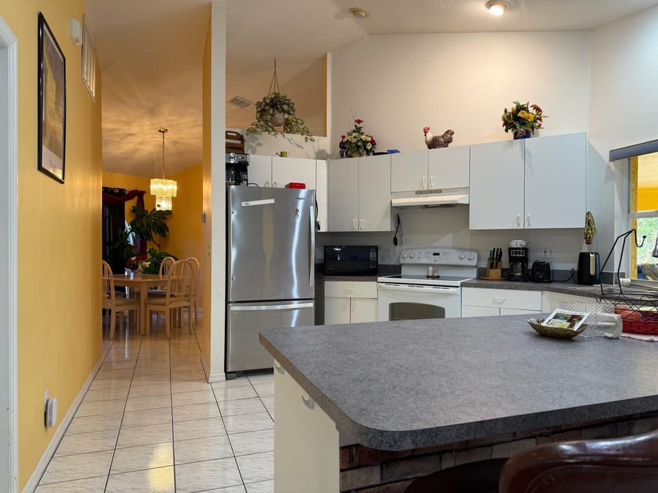 kitchen with look towards dining room