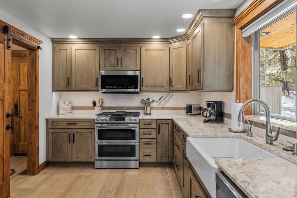 Your fully equipped kitchen features granite countertops, stainless steel appliances, and all the tools you need to create memorable meals during your stay.