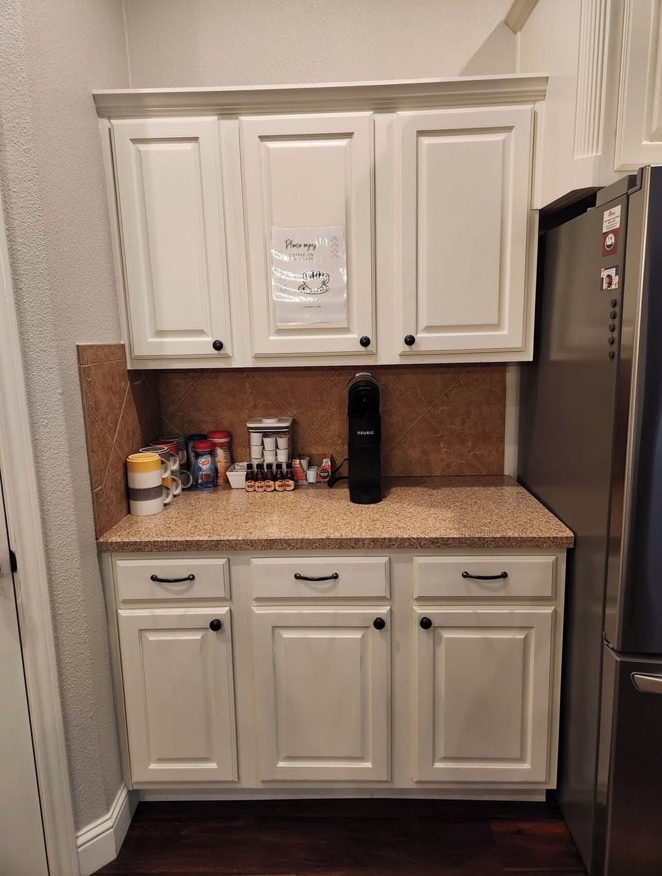 Coffee bar for guests.