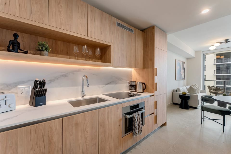 Designer kitchen perfect for cooking or coffee rituals