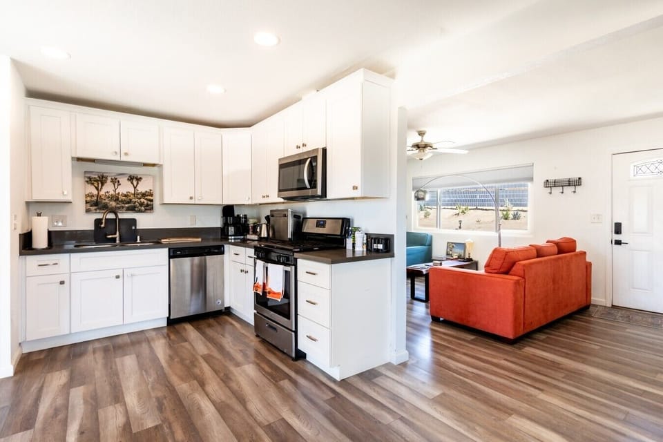 Kitchen | Stainless Steel Appliances | Open Layout & Living Room Access