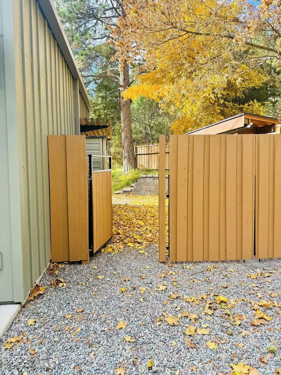 Unlatch the gate by reaching over it