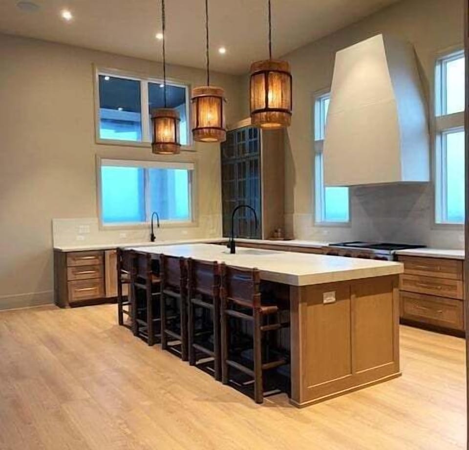 Two sinks in the kitchen for ample room to prep and clean