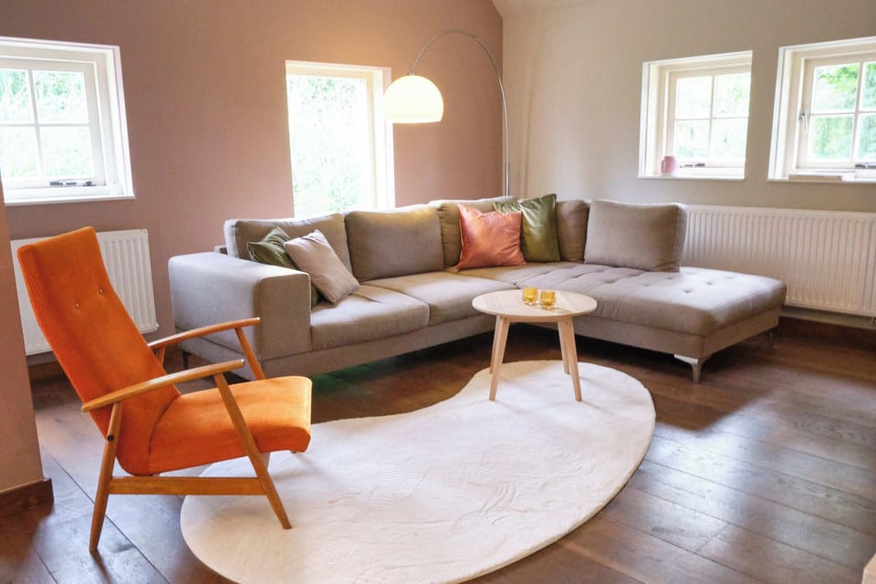 The seating area offers plenty of space to relax