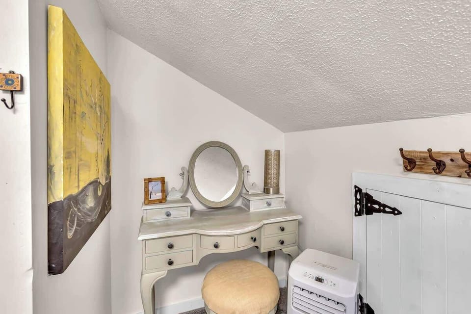 Cozy office space with sleeping area
