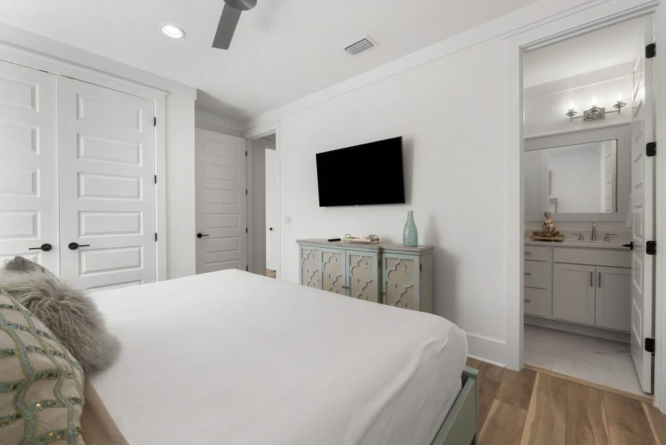 Bedroom #3 has a private closet and space for a pack-n-play.