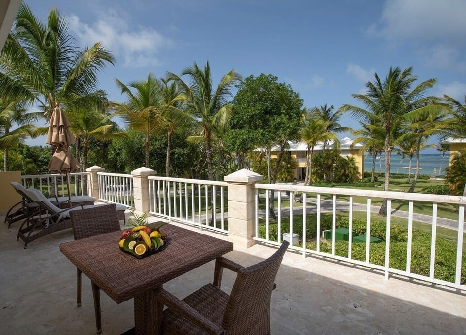 Linger over tropical views from your spacious private terrace.