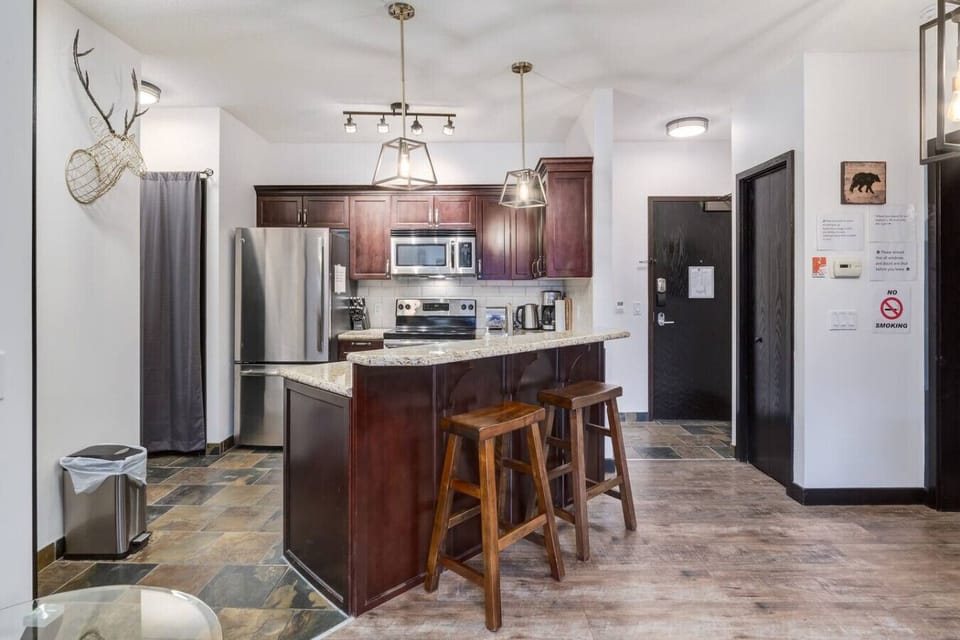 Spacious fully equipped kitchen with cooking essentials