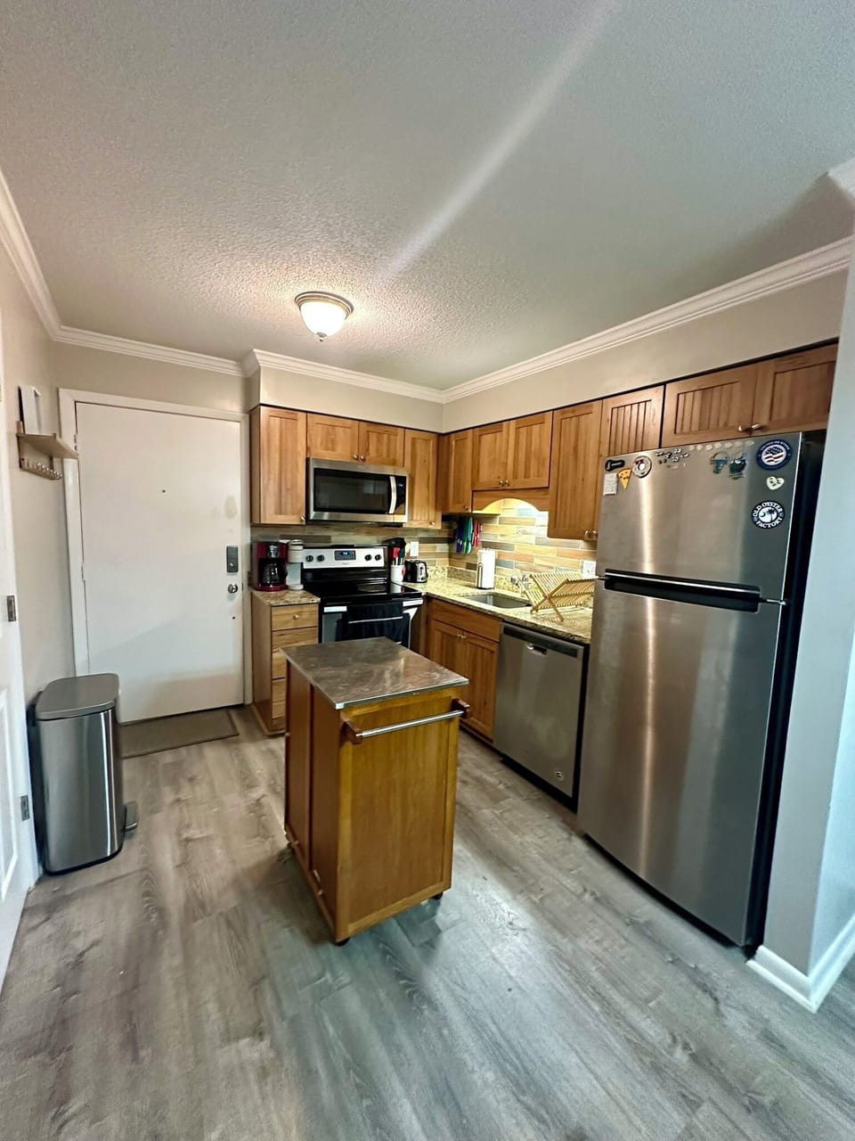 Kitchen, Island, Coffee Pot & Keurig Set Up 
